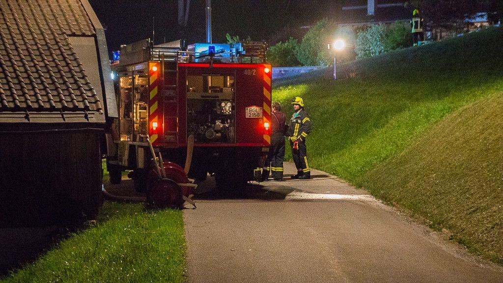 Großeinsatz bei Brand in Bischofswiesen