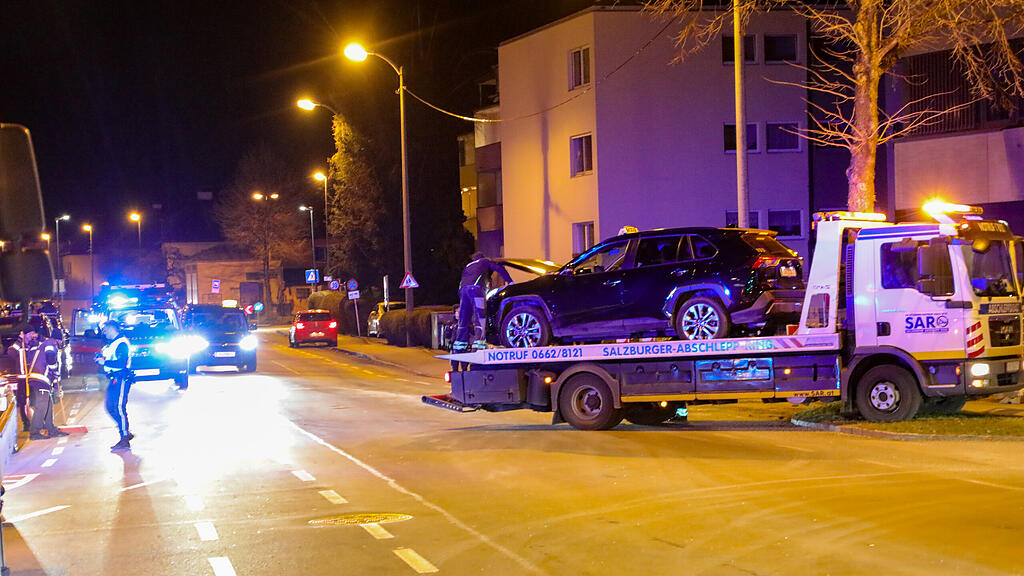 Unfall mit drei Autos in Salzburg-Liefering