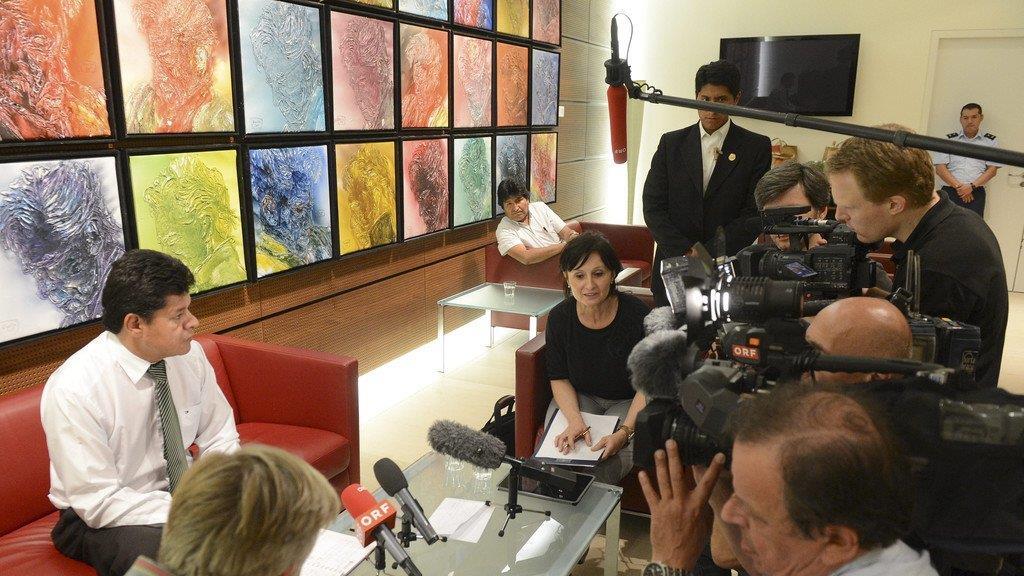 Morales landet in Wien