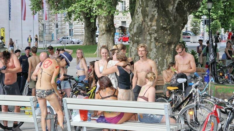 World Naked Bike Ride in Salzburg