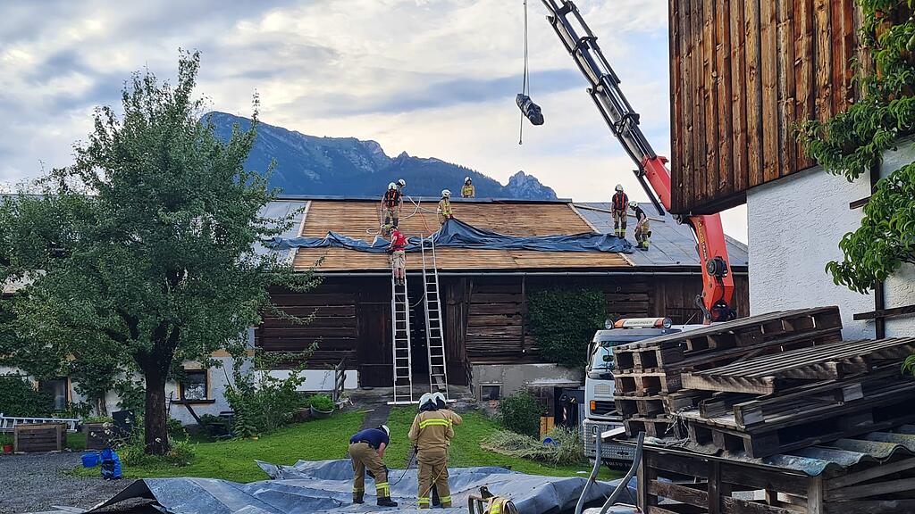 Unwetter-Einsatz St. Martin bei Lofer