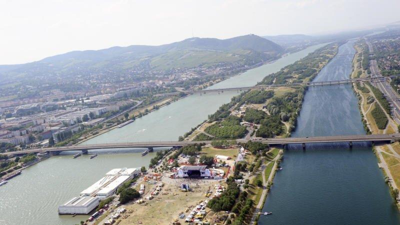 Donauinselfest 2014: Fotos aus dem Hubschrauber