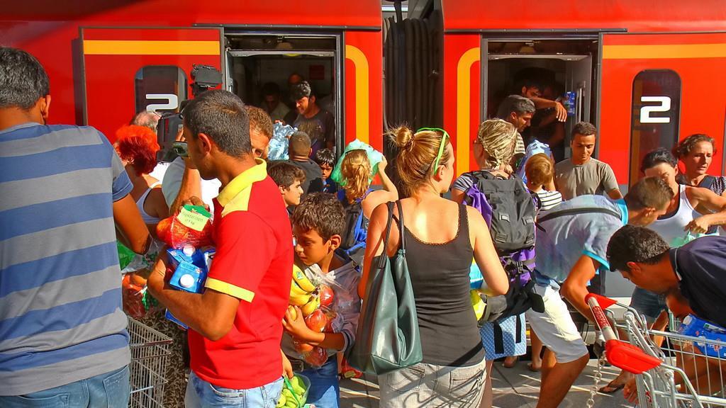 Flüchtlingszug in Salzburg