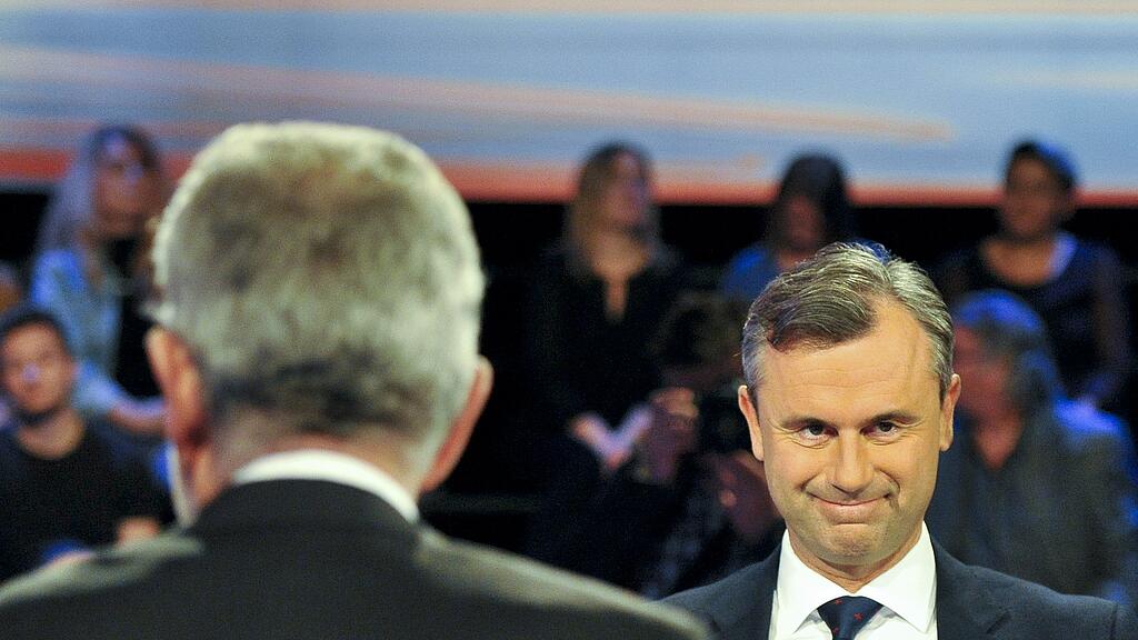 Norbert Hofer beim TV-Duell am Donnerstag.