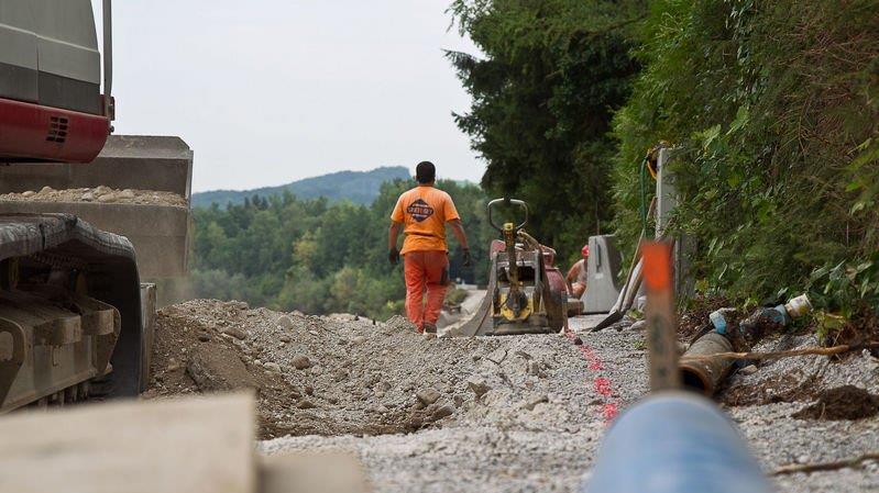 Bauarbeiten an rechter Saalachseite