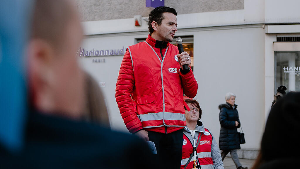 Protestkundgebung GPA-djp Salzburg