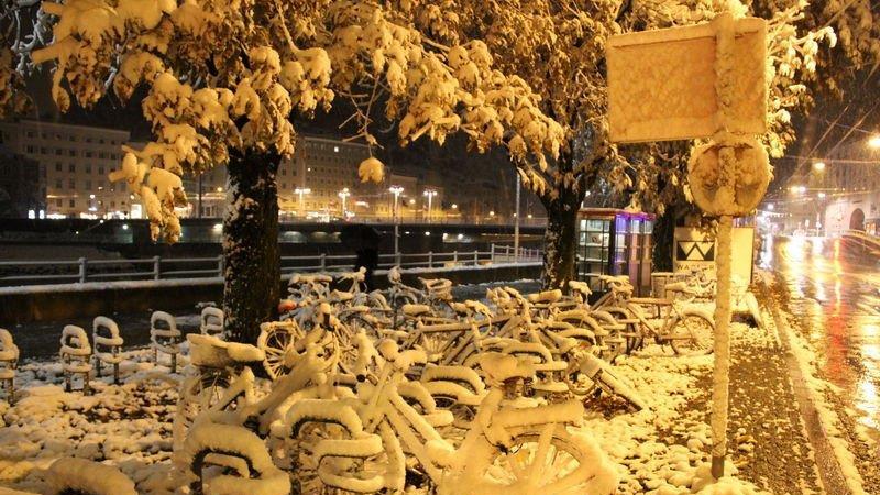 Erster Schnee in Salzburg