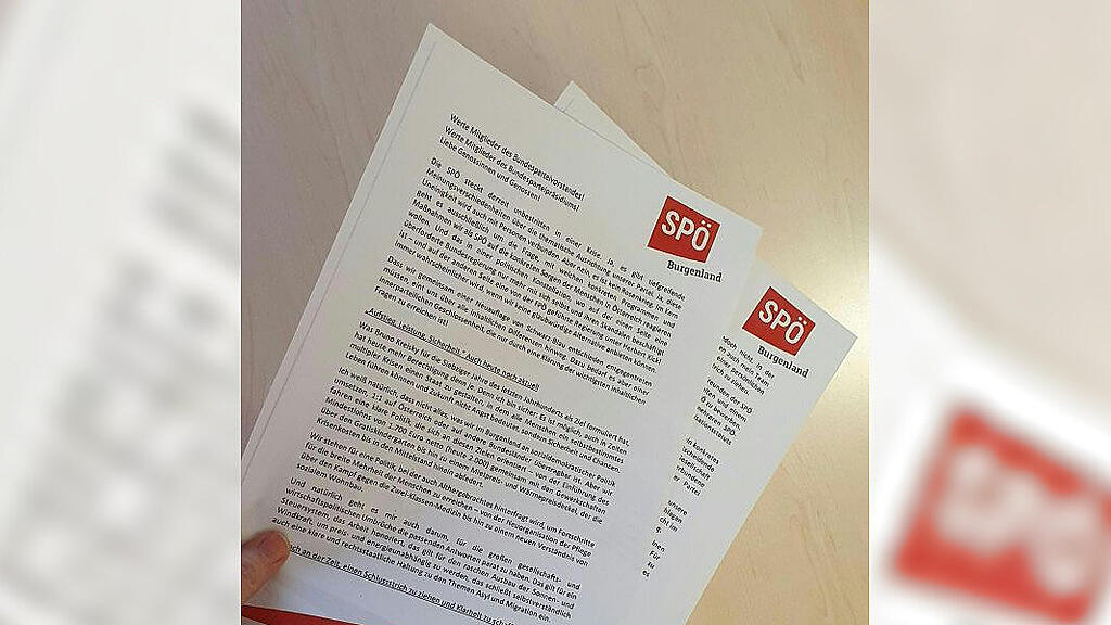 Doskozil-Brief für Bewerbung