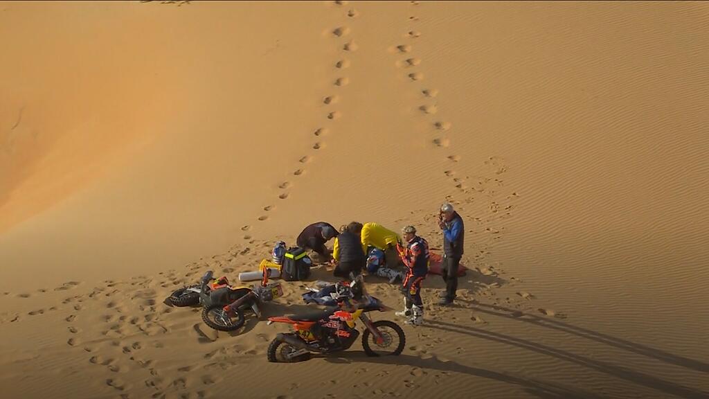 Schwerer Sturz von Mathias Walkner bei Rallye Dakar