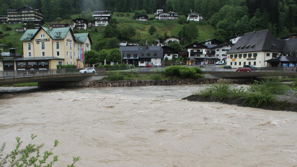 Hochwasser im Raum Berchtesgaden