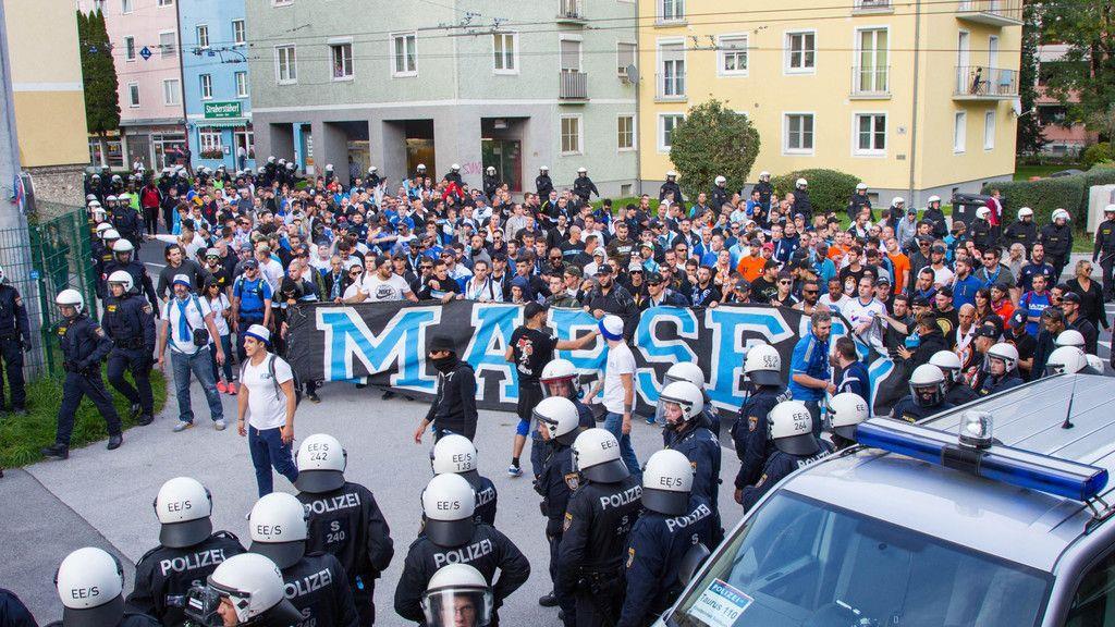 Fanmarsch Marseille vs. RB Salzburg