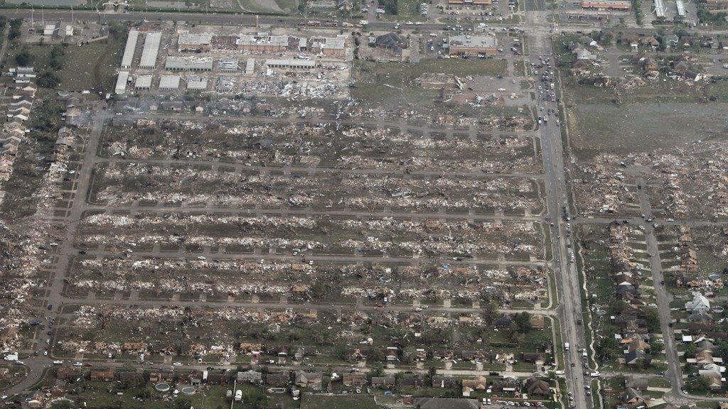 Tornado in Oklahoma: Luftaufnahmen der Zerstörung
