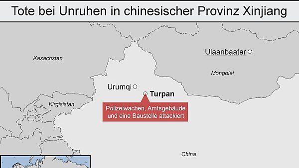 Unruhen im Westen Chinas