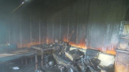 Krampushütte in Brand