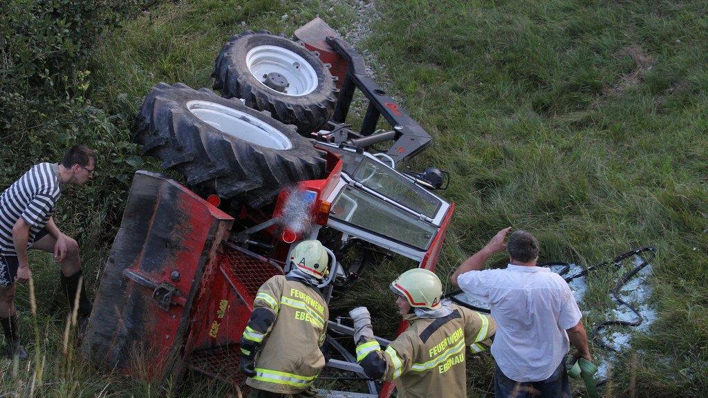 Traktorabsturz in Ebenau