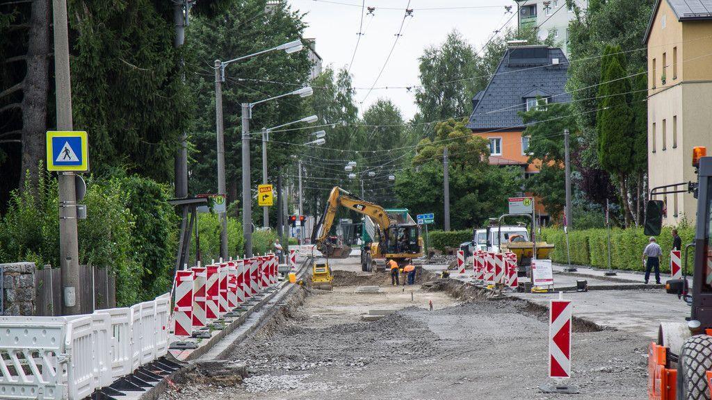 Bauarbeiten Triebenbachstraße Juli 2017