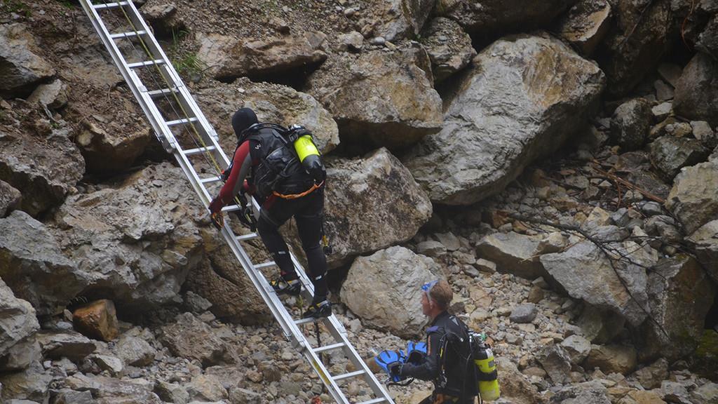 Großübung in der Lammerklamm