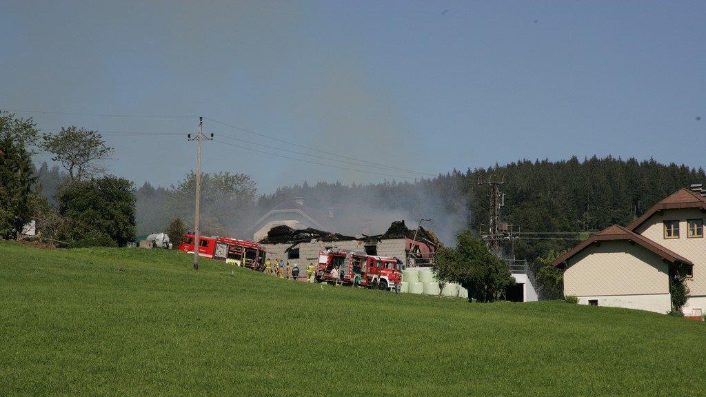 Thalgau: Bilder der Löscharbeiten