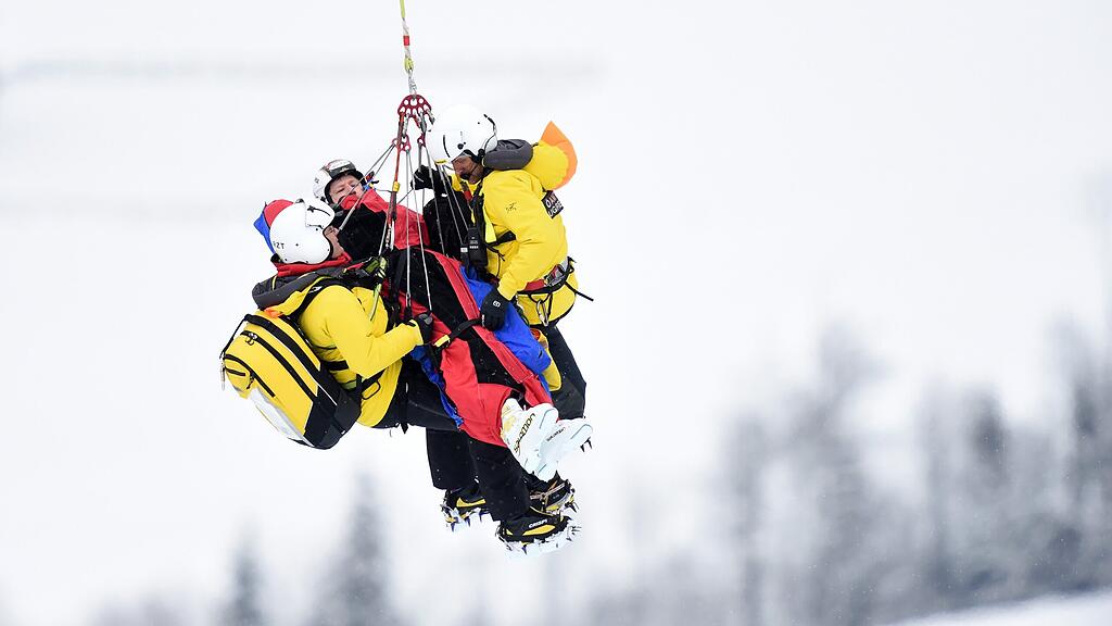 Hannes Reichelt nach seinem Sturz in Kitzbühel.