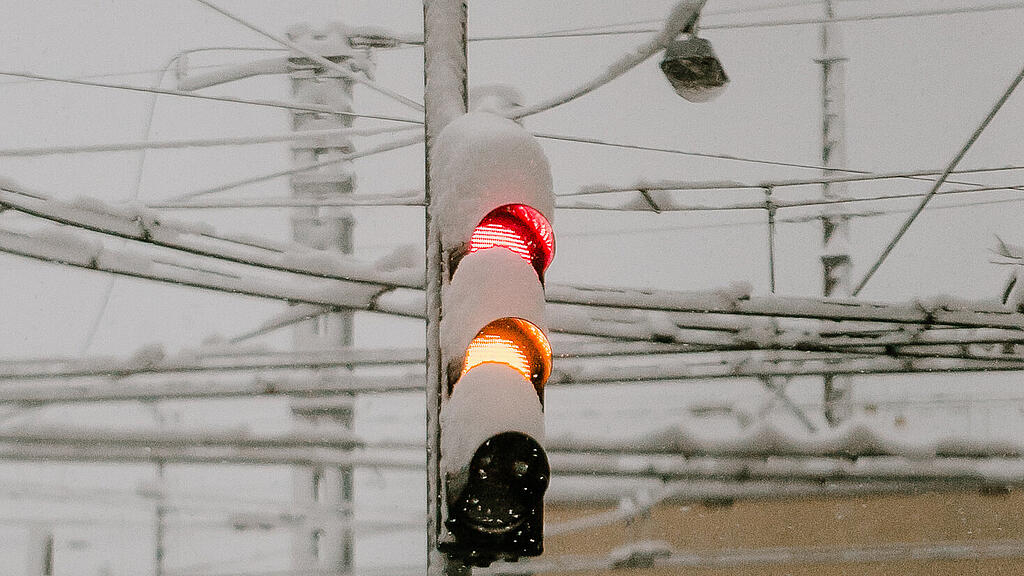 Verschneites Salzburg in den Morgenstunden