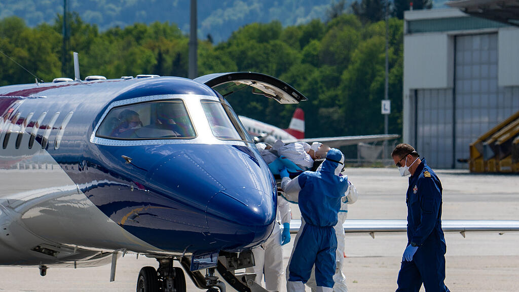 Französischer Corona-Patient, Heimflug, Rückflug,