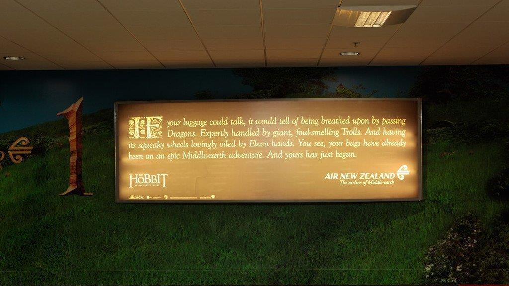 Das Flugzeug zum Hobbit-Film