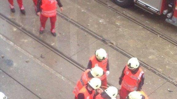 Bergungsarbeiten nach Explosion in Wien