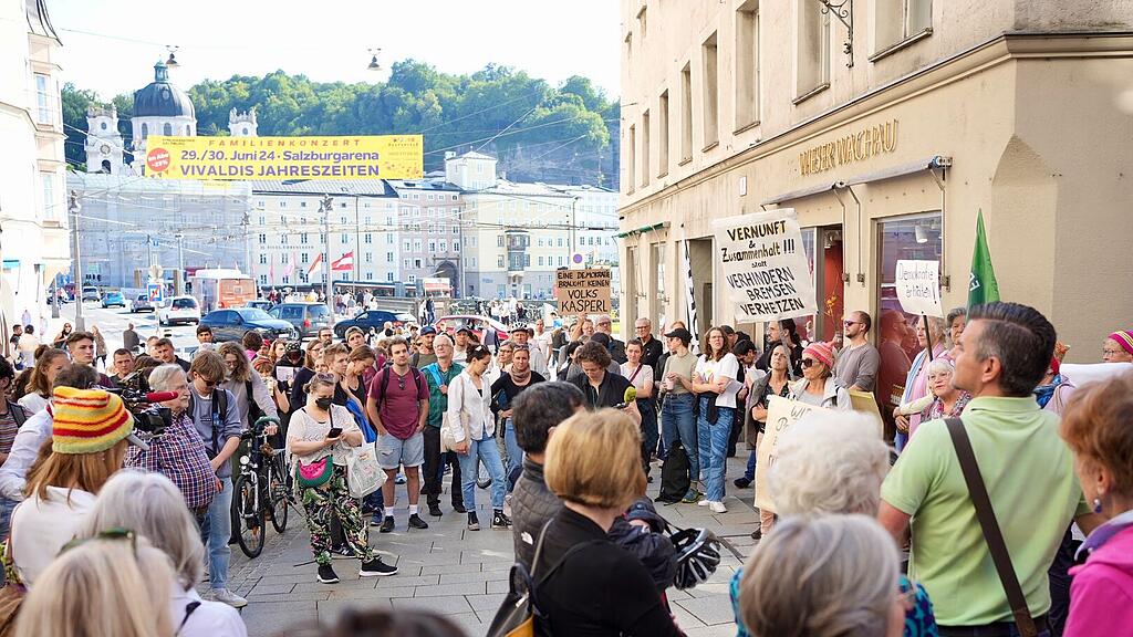 "Demo gegen rechts" in Salzburg
