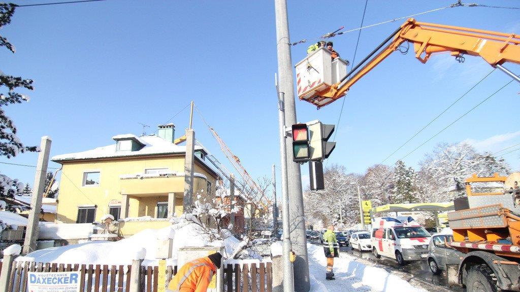 Baukran umgestürzt