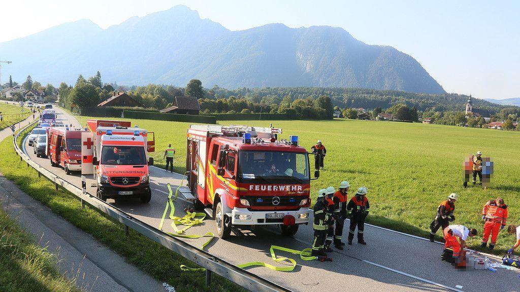 Schwerer Motorradunfall auf der B20