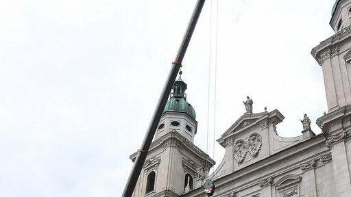 "Jedermann": Aufbauarbeiten am Domplatz
