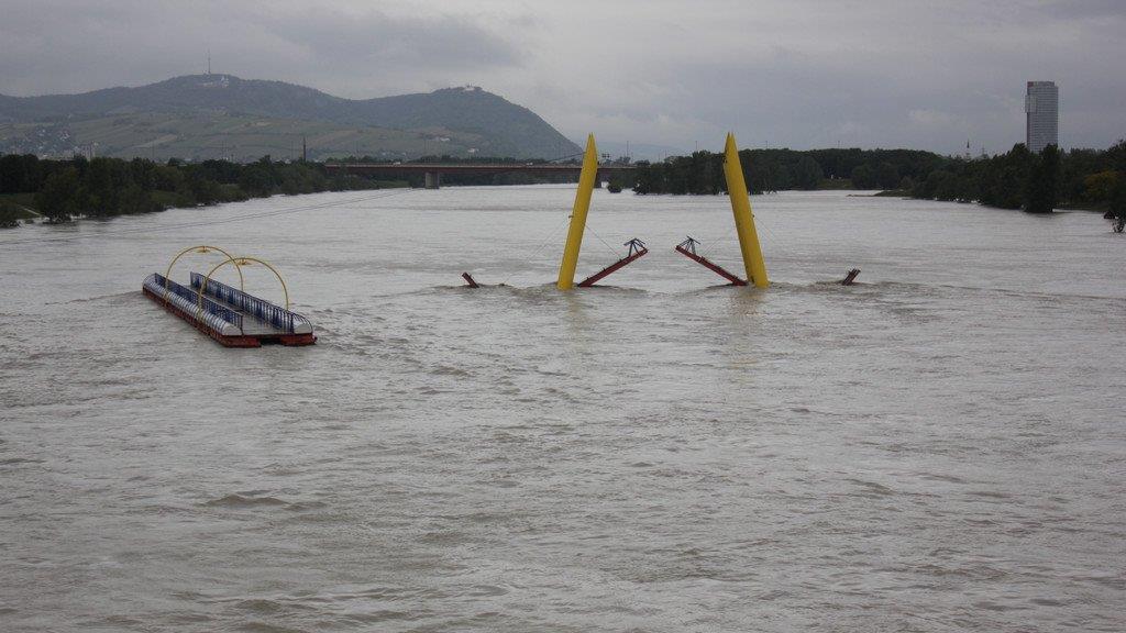 Hochwasser in Wien (Copa Cagrana)