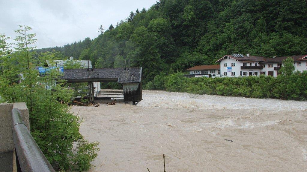 Hochwasser im Raum Berchtesgaden