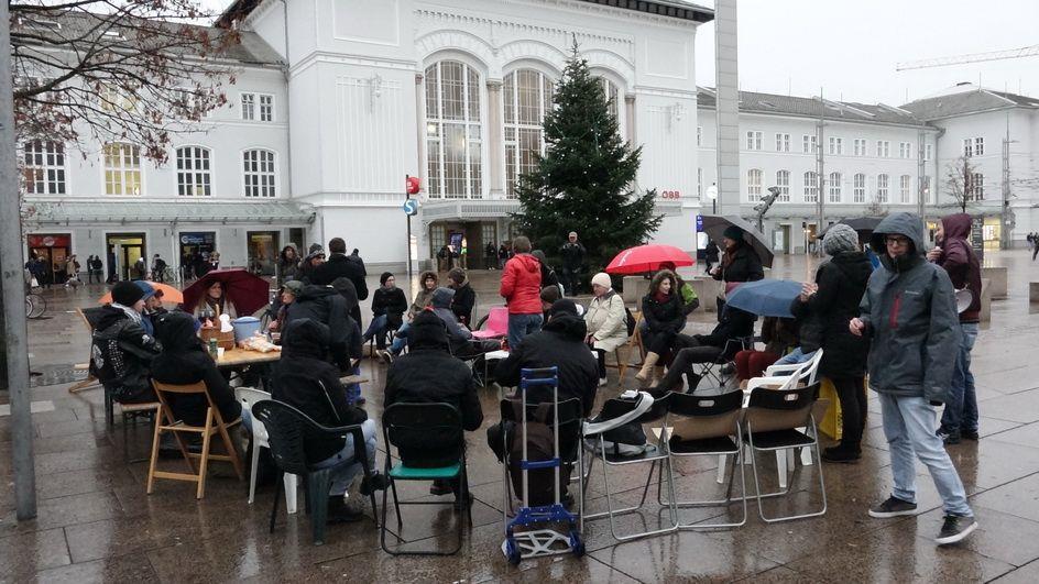 Flashmob am Hauptbahnhof