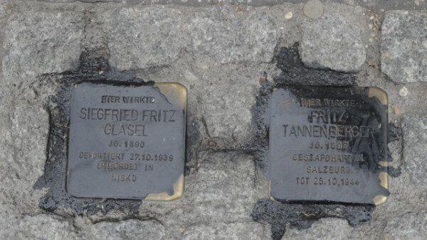 In Salzburg werden regelmäßig Stolpersteine verunstaltet.