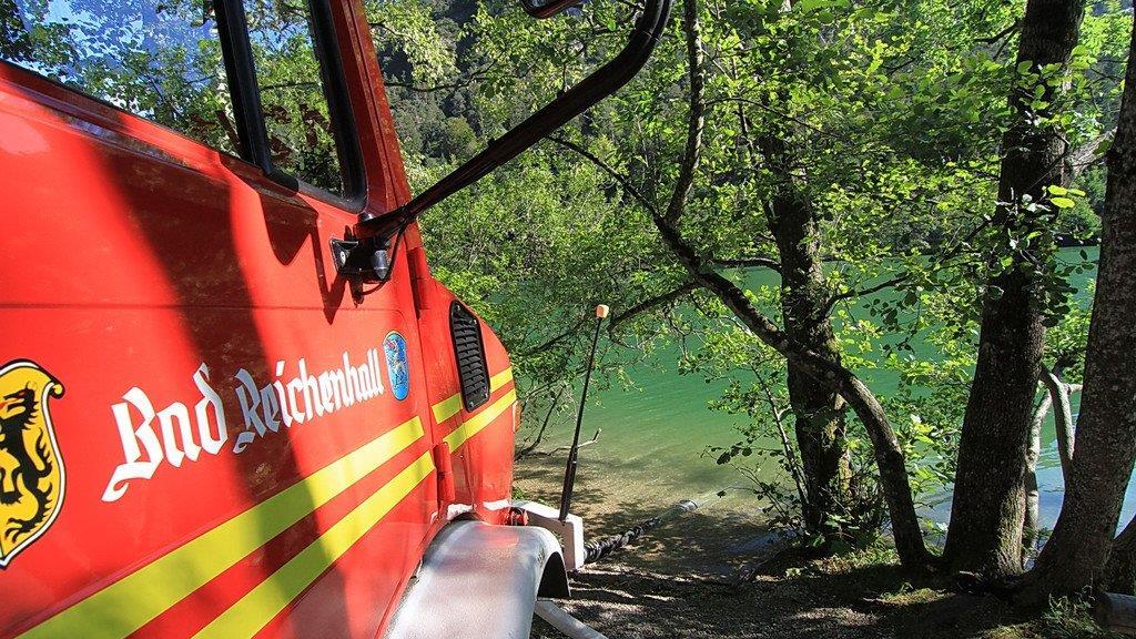 Löscharbeiten am Thumsee
