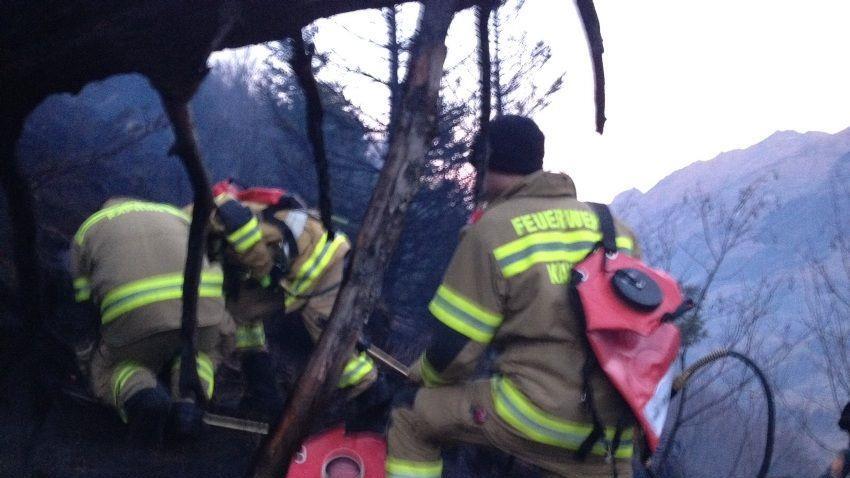 Waldbrand in Fusch