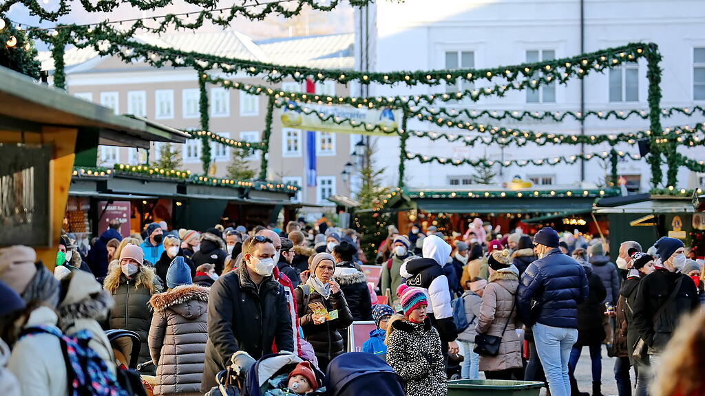 Salzburger Christkindlmarkt am 4. Adventsonntag