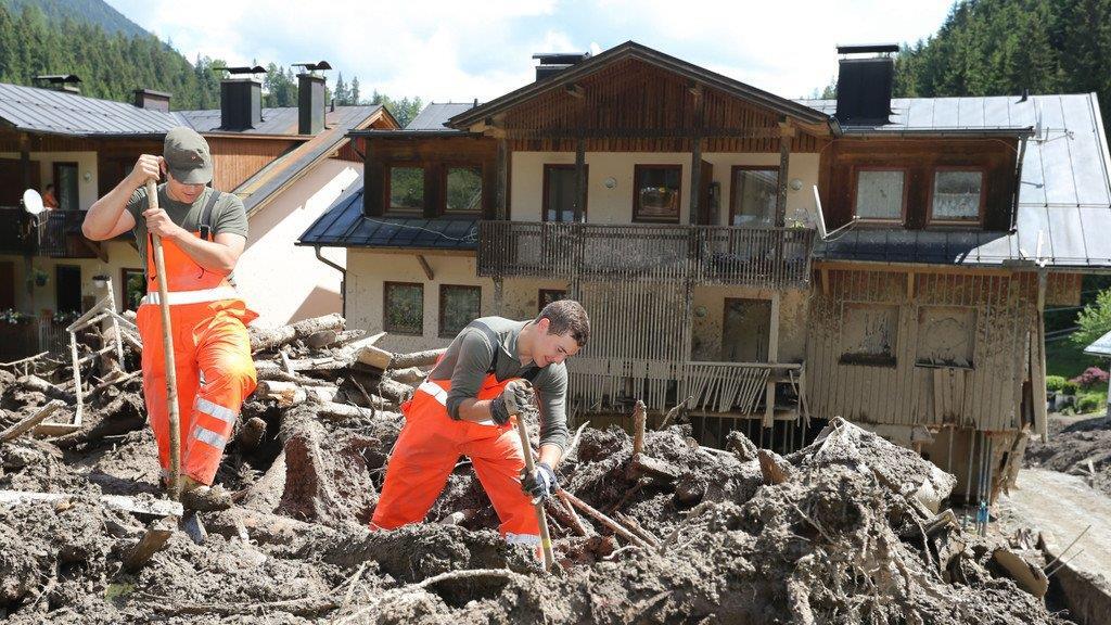 Hochwasser, Tag3: Aufräumarbeiten Hüttau