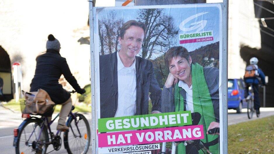 Wahlplakate in der Stadt Salzburg