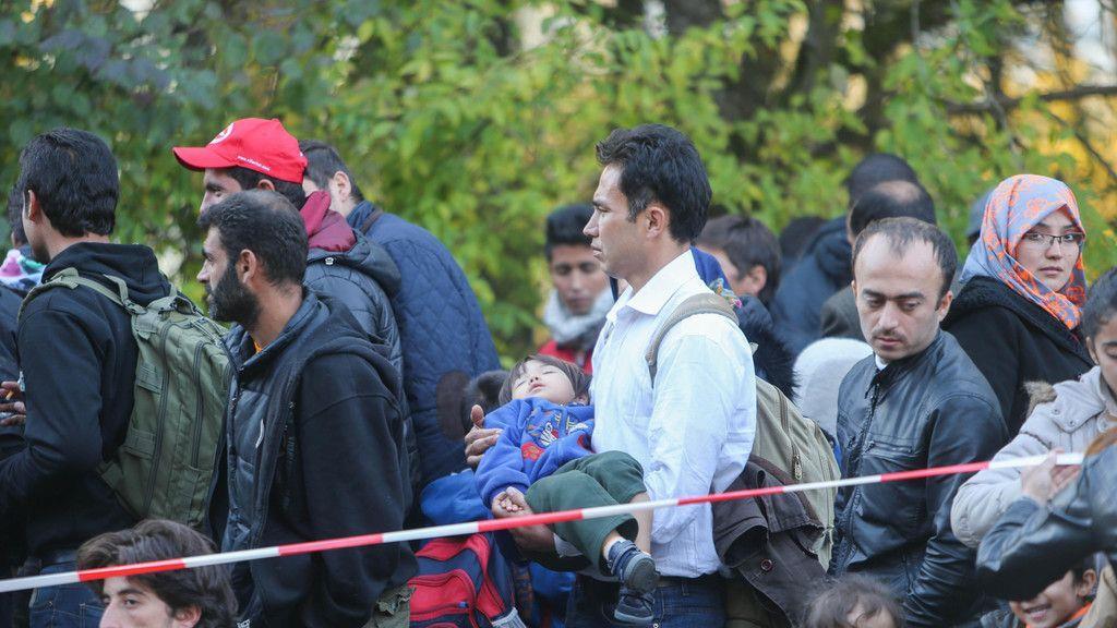 Flüchtlinge an der Grenze zwischen Oberösterreich und Deutschland