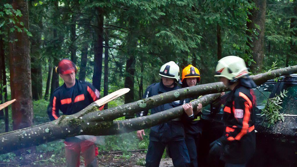 Sturm fegt über die Stadt Salzburg