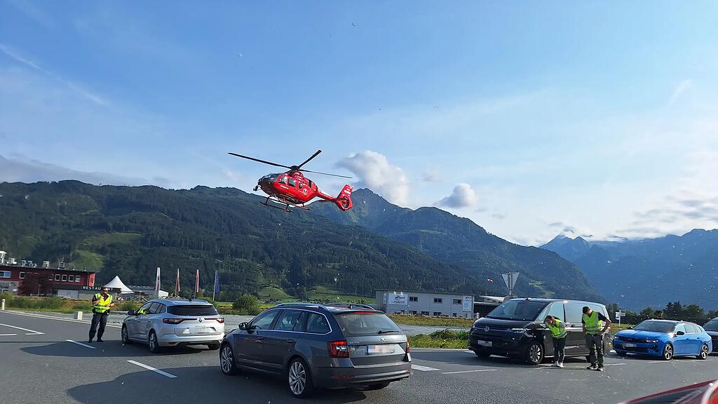 VU auf der B168a in Zell am See