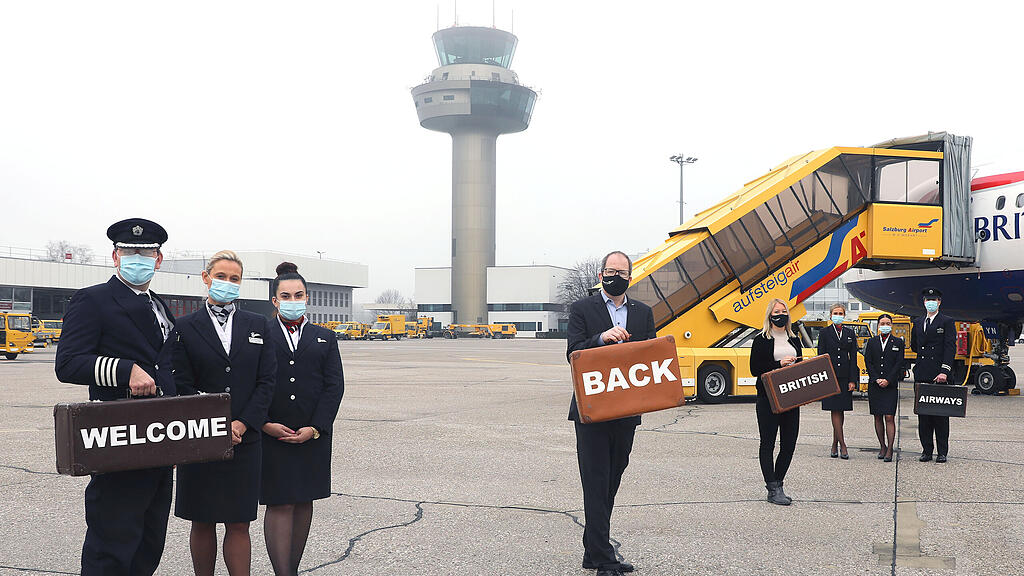 British Airways landet am Flughafen Salzburg