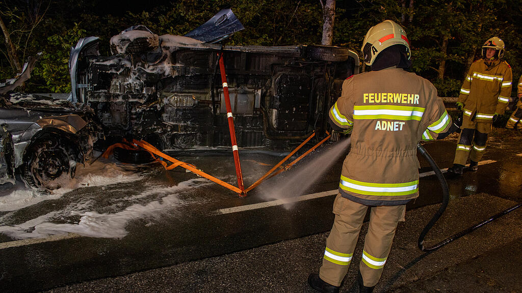 Simulierter Verkehrsunfall beim Wiestalstausee! 125 Jahre FW Tennengeau