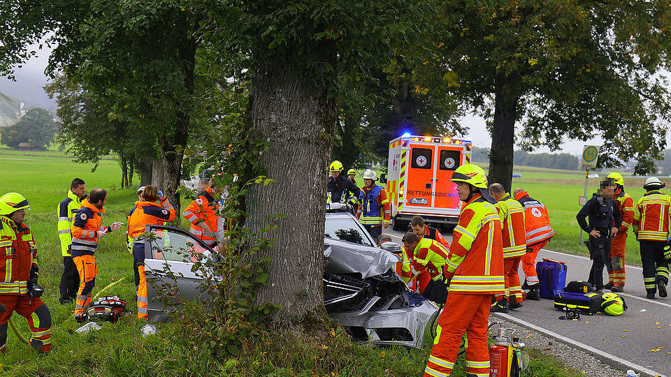 Pkw gegen Baum Anger