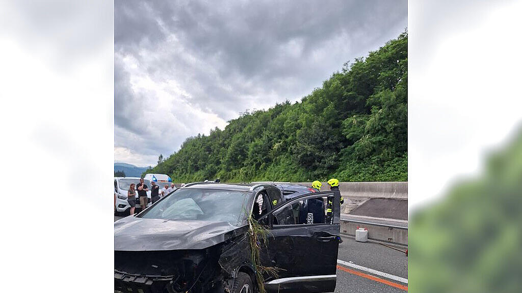 Unfall auf A1 bei Mondsee