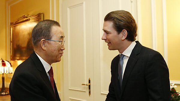 Ban Ki-moon sprach mit Kurz unter anderem über Syrien