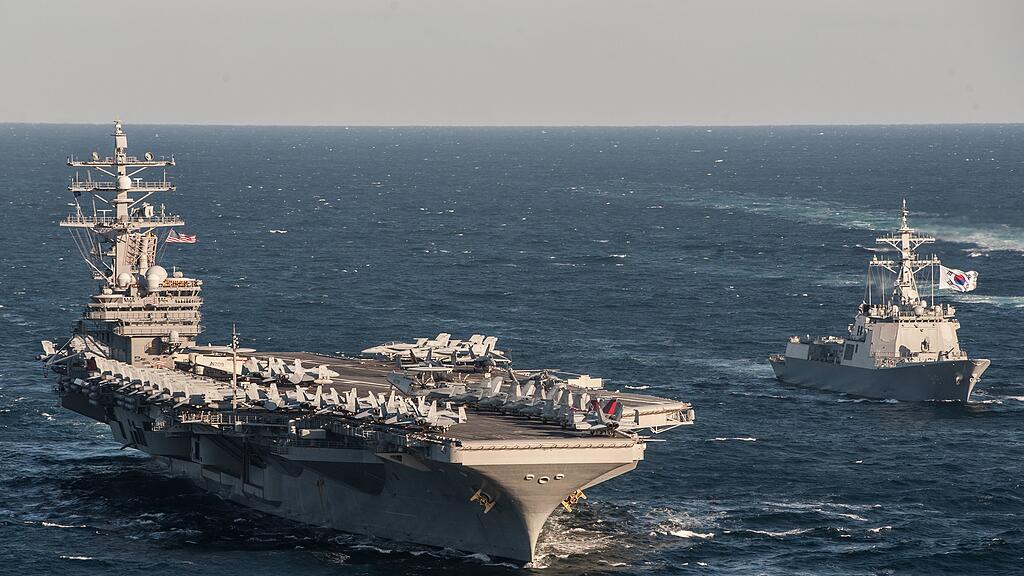 Die "USS Ronald Reagan" werde sich an Übungen beteiligen.