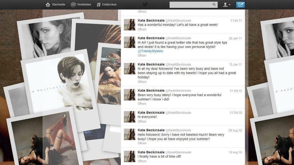Stars lassen auf Twitter Hüllen Fallen